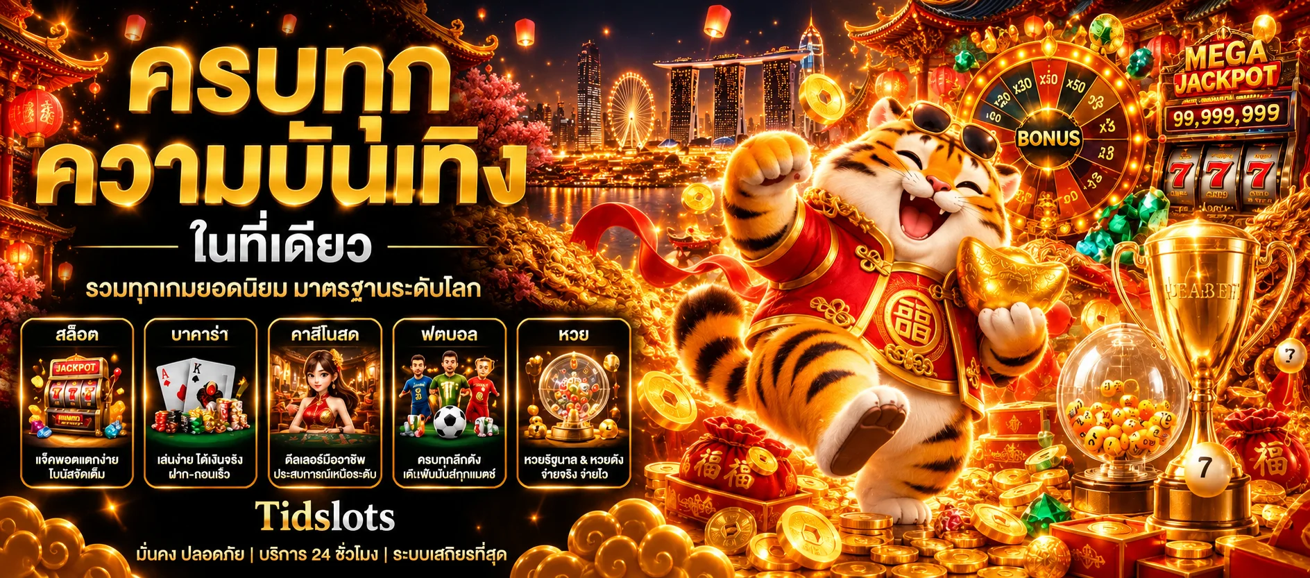 แบนเนอร์ Tidslots ทดลองเล่นสล็อตฟรี