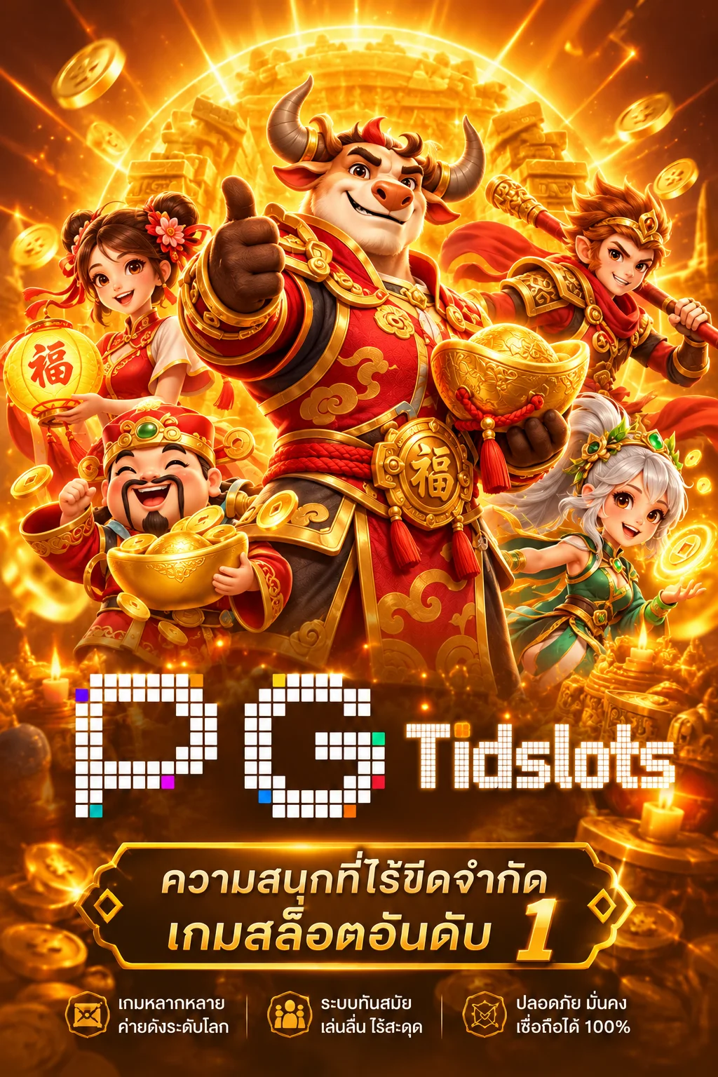 ตัวละคร PG Soft สำหรับ Tidslots ทดลองเล่น