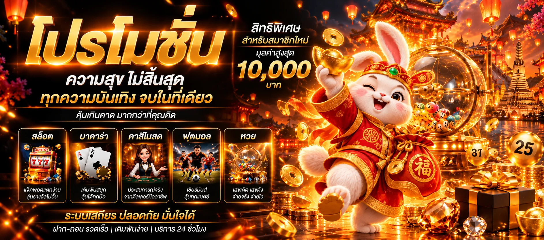 แบนเนอร์ Tidslots โปรโมชั่นและโบนัสสมาชิก
